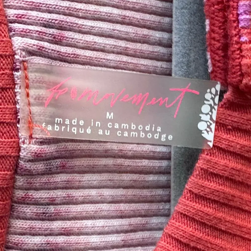 Free People Movement Rally Printed Layer Henley Fired Up Combo